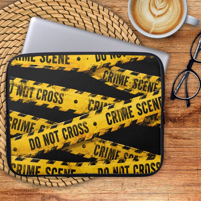 Capa Para Notebook Fita de Cena de Crime (Criador carregado)