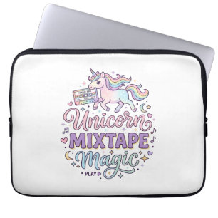 Capa Para Notebook Fita Mágica de Unicórnio Adorável Adesivo e Camisa
