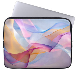 Capa Para Notebook Fitas Coloridas Fluindo Abstratas