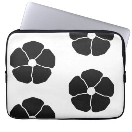 Capa Para Notebook Five-Petal Black Flower