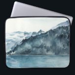 Capa Para Notebook Fjords de inverno<br><div class="desc">Fjords de inverno II por Jennifer Paxton Parker. Apresenta fiordes de aquarela em uma configuração serena, de tom azul.</div>