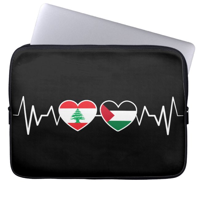 Capa Para Notebook Flags de Unidade Palestina Libanesa Batida. (Frente)