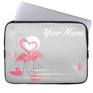 Capa Para Notebook Flamingo Love Side Name bolsa de laptop 13"