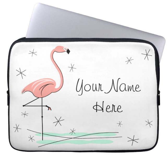 Capa Para Notebook Flamingo Ocean Name bolsa de laptop (Frente)