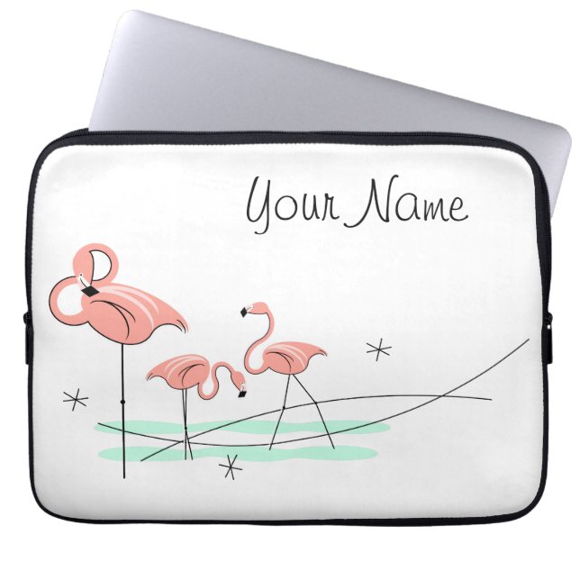 Capa Para Notebook Flamingo Ocean Trio Name bolsa de laptop (Frente)