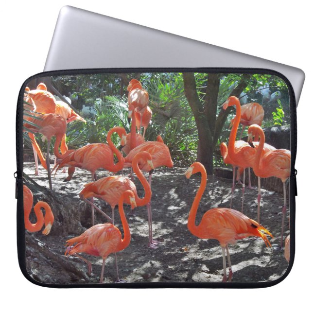 Capa Para Notebook Flamingos cor-de-rosa (Frente)