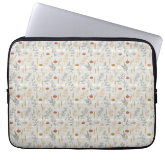 Capa Para Notebook Flanela Azul Claro de Outono – Linha de Abóbora e