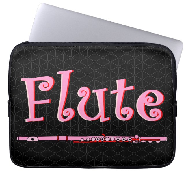 Capa Para Notebook Flauta Rosa (Frente)