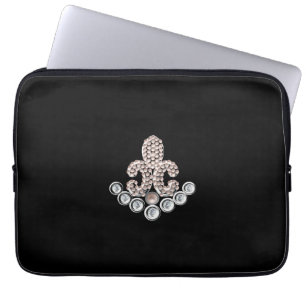 Capa Para Notebook Fleur De Lis-pérolas