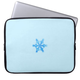 Capa Para Notebook Floco de neve azul-inverno
