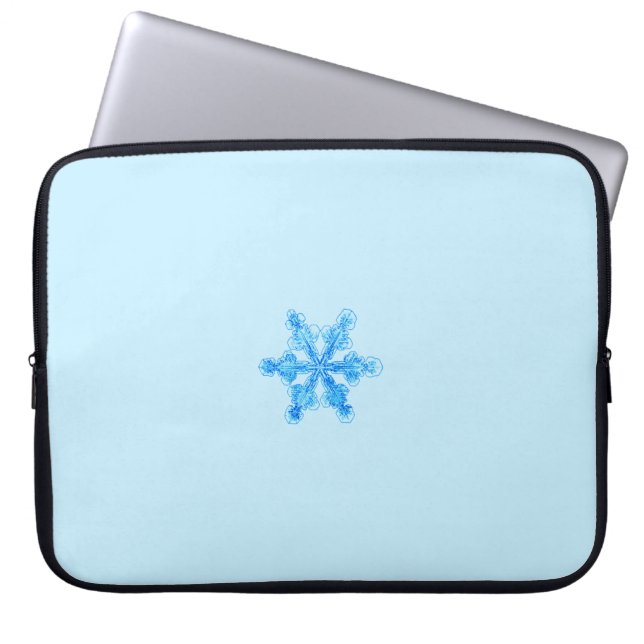 Capa Para Notebook Floco de neve azul-inverno (Frente)