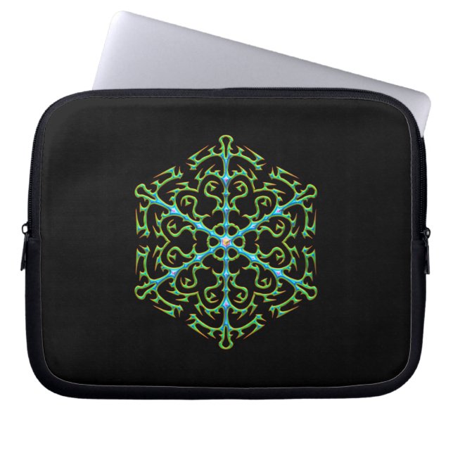 Capa Para Notebook Floco de neve multicolor 1 (Frente)