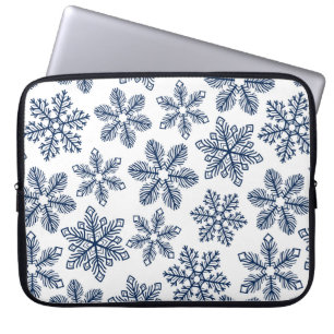 Capa Para Notebook Flocos de neve azuis