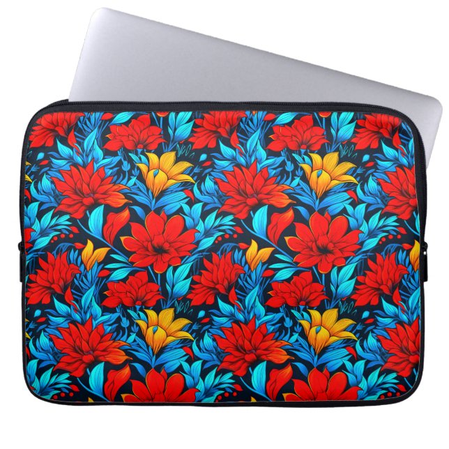 Capa Para Notebook Flor Amarelo Floral Padrão-13075 (Frente)