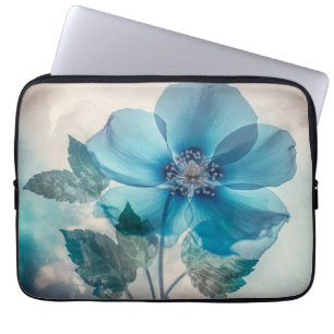 Capa Para Notebook Flor Azul Eetéreo