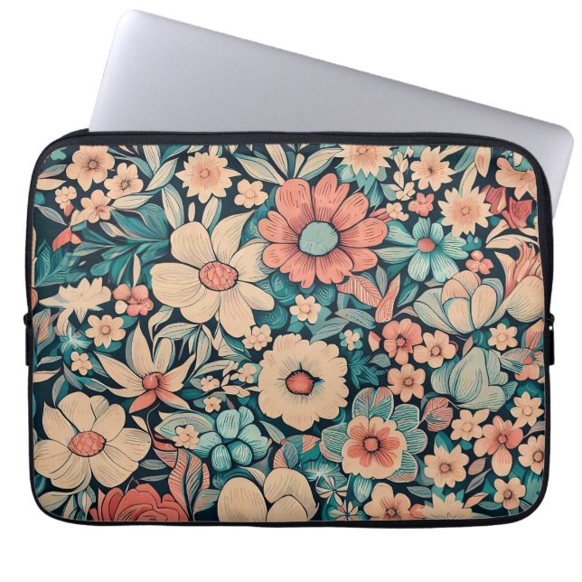 Capa Para Notebook Flor Bohemiana (Frente)