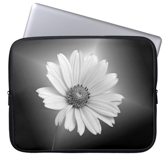 Capa Para Notebook Flor branco brilhante de Cosmos (Frente)