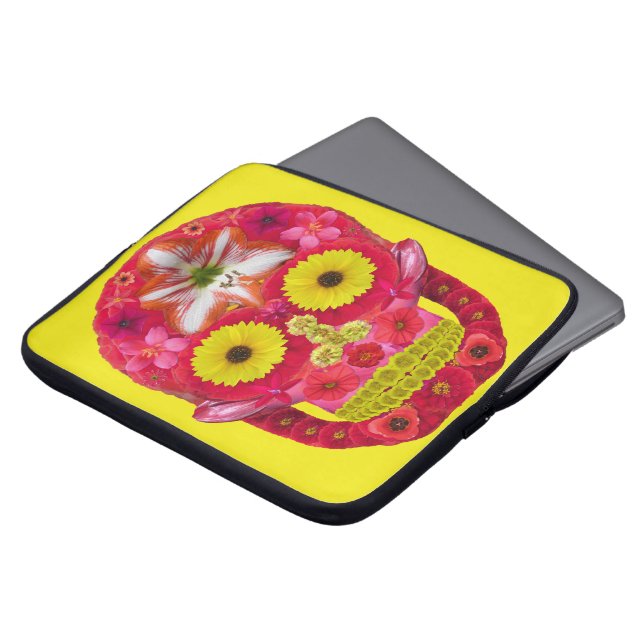 Capa Para Notebook Flor - Caveira 6 (Frente Topo)