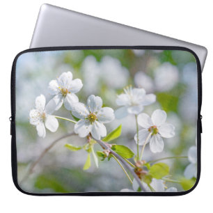 Capa Para Notebook Flor de Cereja Branca