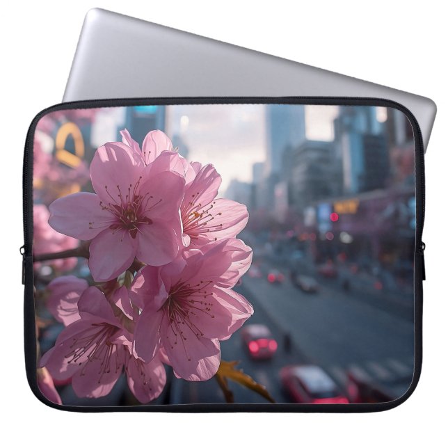 Capa Para Notebook Flor de Cerejeira Moderna 15' (Frente)
