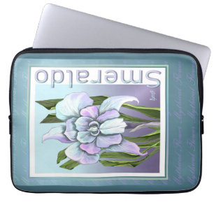 Capa Para Notebook Flor de esmeraldo