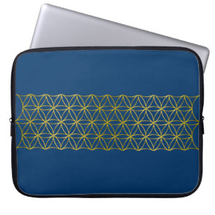 Capa Para Notebook Flor de Vida / Blume des Lebens - Ouro de fronteir