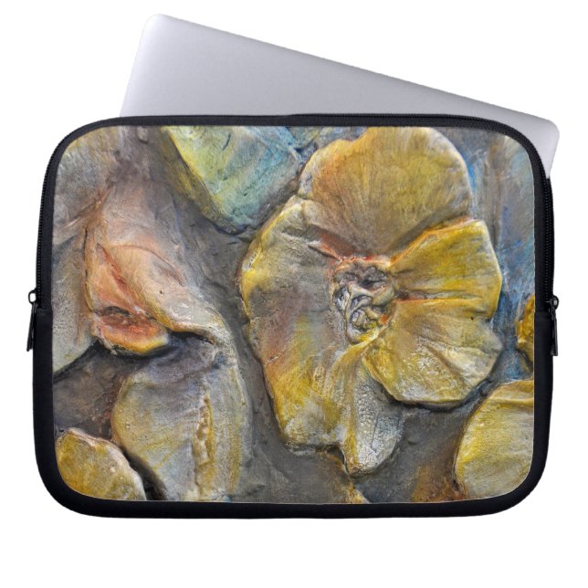 Capa Para Notebook flor em pedra (Frente)