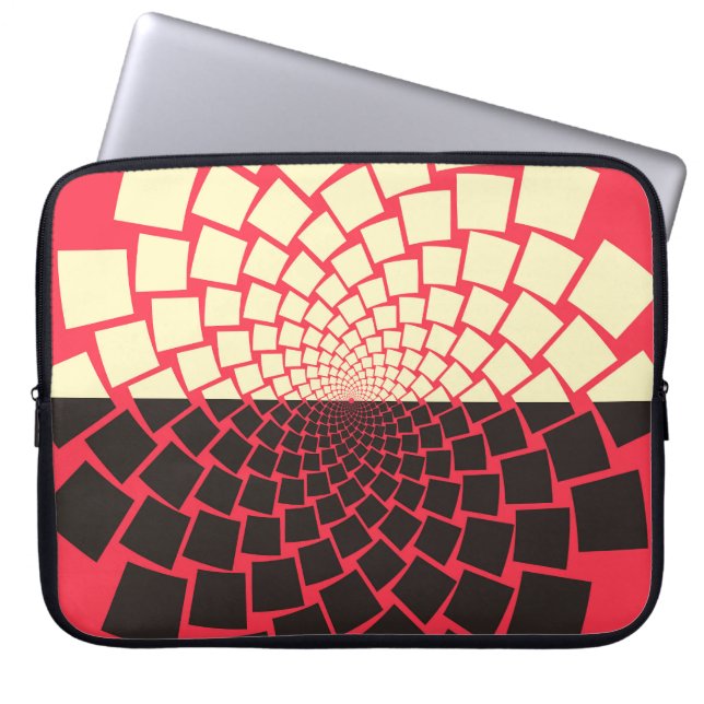 Capa Para Notebook Flor Estilizada: Marinha Vermelha Negra (Frente)