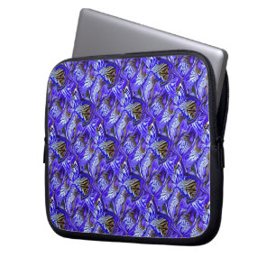 Capa Para Notebook Flor Íris Roxo/Inclinado/Com Teles /