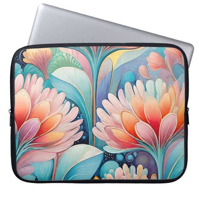 Capa Para Notebook Flora 4 Caso De Laptop De Pastel Floral (Frente)
