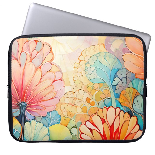 Capa Para Notebook Flora 5 Floral Pastel Caso De Laptop (Frente)