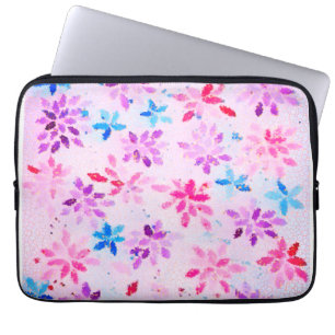 Capa Para Notebook Flora Mosaico Vibrante Artística Elegante