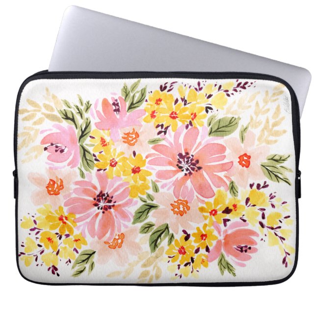 Capa Para Notebook Florais - Buquê Bolsa de laptop (Frente)