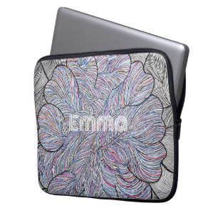 Capa Para Notebook Floral Abstrato Desenhado à Mão