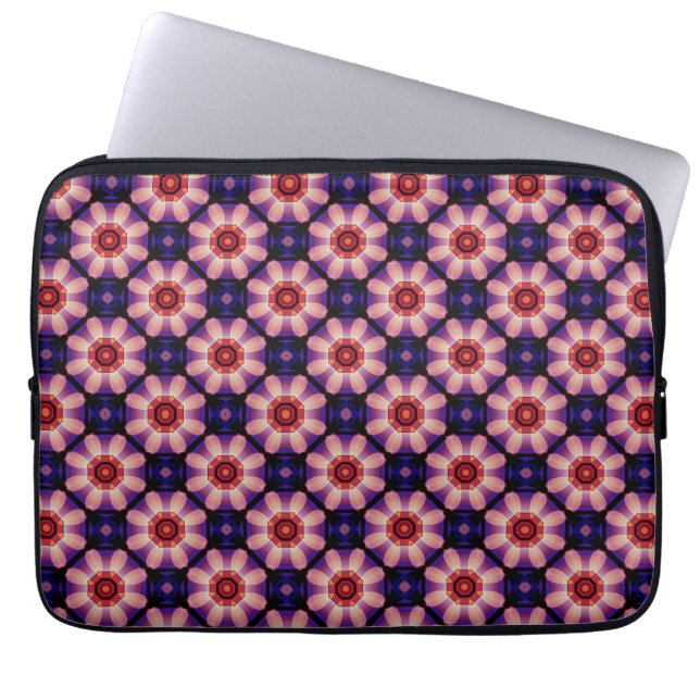 Capa Para Notebook Floral Abstrato Geométrico (Frente)