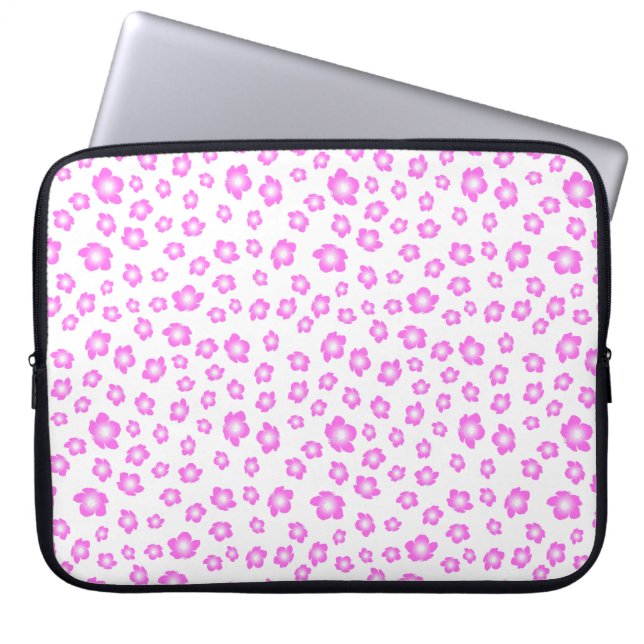 Capa Para Notebook Floral de Hibiscus Rosa Suave (Frente)