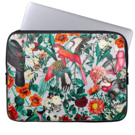 CAPA PARA NOTEBOOK FLORAL E AVES XIV-II