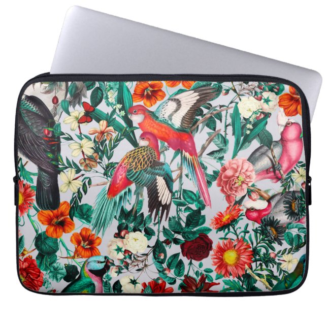 CAPA PARA NOTEBOOK FLORAL E AVES XIV-II (Frente)