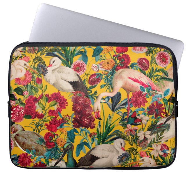 CAPA PARA NOTEBOOK FLORAL E AVES XVIII (Frente)