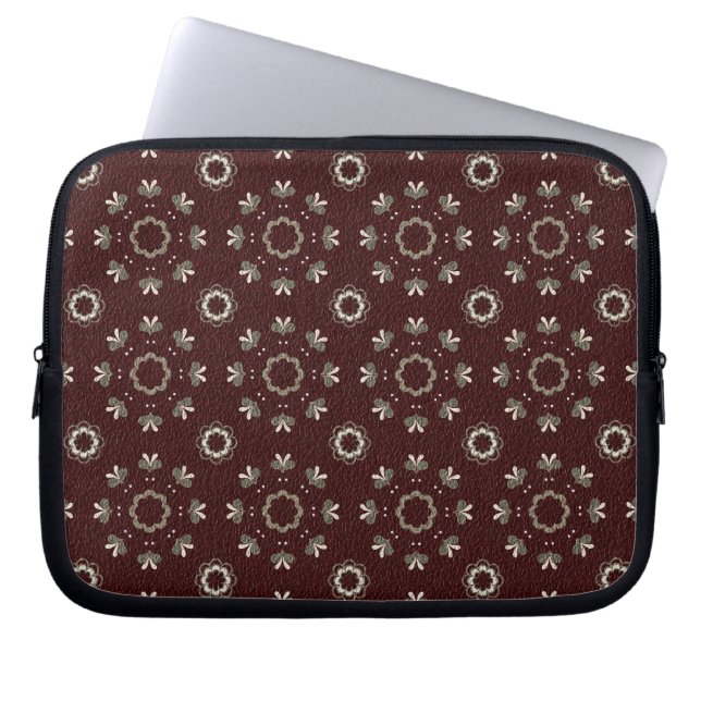 Capa Para Notebook Floral Kabul Coffe (Frente)