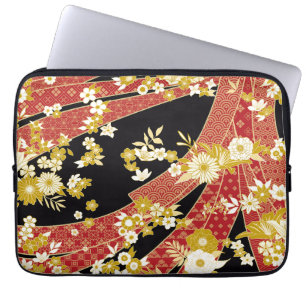 Capa Para Notebook Floral Mix Kimono Pattern