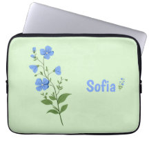 Floral modern daisy blue girly elegant stylish