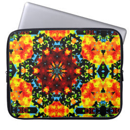 Capa Para Notebook Floral Orange