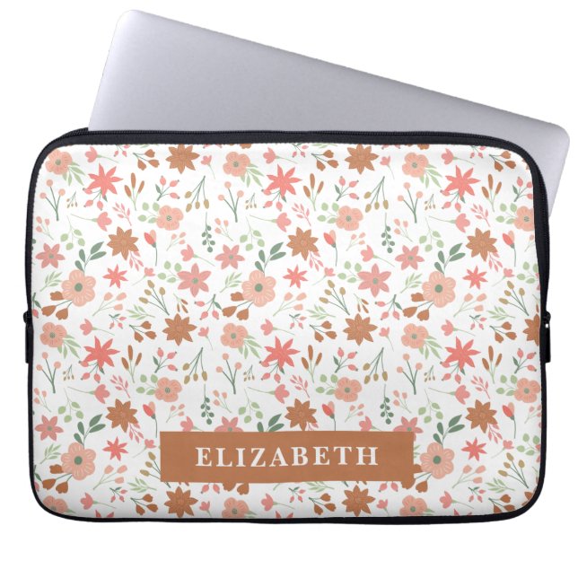 Capa Para Notebook Floral Personalizado Flor de Primavera Fofo Boho (Frente)
