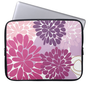 Capa Para Notebook Floral Retro Briletal Cinza-Legal abstrato