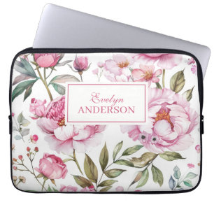 Capa Para Notebook Floral Rosa