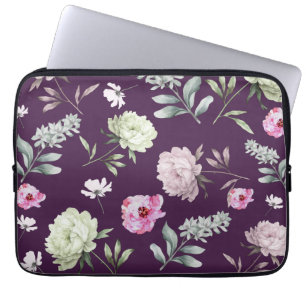 Capa Para Notebook Floral Roxo Elegante