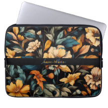 Floral rustic vintage elegante preto