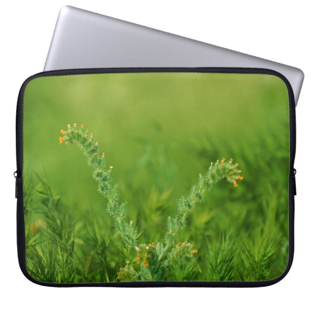 Capa Para Notebook Floral Selvagem Verde (Frente)