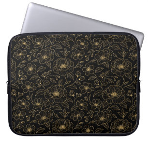 Capa Para Notebook Floral Sem Costura Luxuosa Elegante